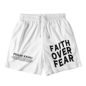 Faith Over Fear White Short