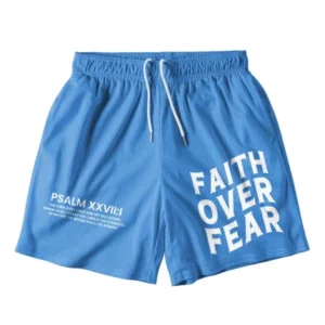 Faith Over Fear Blue Short