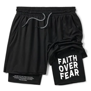 Faith Over Fear Black Short
